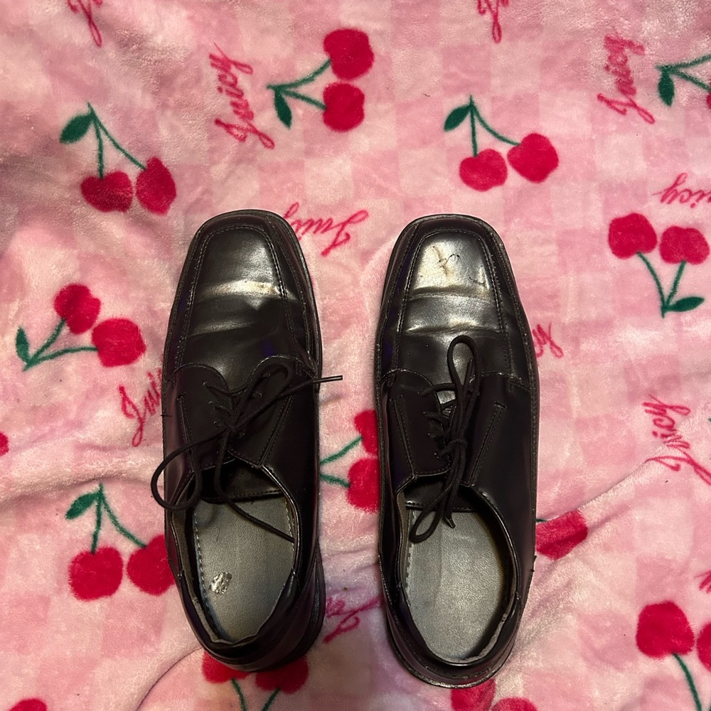 Men's Black Leather Dress Shoes